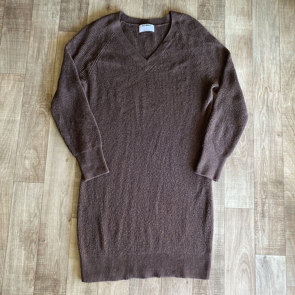 Old Navy Women's Mini Sweater Dress Brown Size Medium